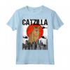 Divertente Vintage Giapponese Catzilla Chausie Cat Maglietta - Il Regalo Perfetto per Amanti dei Gatti e Amici a Quattro Zampe