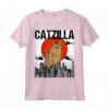 Divertente Vintage Giapponese Catzilla Chausie Cat Maglietta - Il Regalo Perfetto per Amanti dei Gatti e Amici a Quattro Zampe