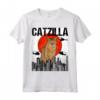 Divertente Vintage Giapponese Catzilla Chausie Cat Maglietta - Il Regalo Perfetto per Amanti dei Gatti e Amici a Quattro Zampe