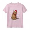 Buon Natale Ornamento Chausie Cat Xmas Santa Maglietta per Amanti dei Gatti - Regalo Divertente e Unico