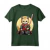 Samurai Gatto Giapponese Kawaii Ninja Chausie Cat Maglietta - Design Unico per Appassionati di Gatti e Cultura Giapponese