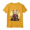 Samurai Gatto Giapponese Kawaii Ninja Chausie Cat Maglietta - Design Unico per Appassionati di Gatti e Cultura Giapponese