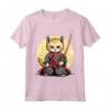 Samurai Gatto Giapponese Kawaii Ninja Chausie Cat Maglietta - Design Unico per Appassionati di Gatti e Cultura Giapponese