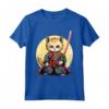 Samurai Gatto Giapponese Kawaii Ninja Chausie Cat Maglietta - Design Unico per Appassionati di Gatti e Cultura Giapponese