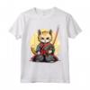 Samurai Gatto Giapponese Kawaii Ninja Chausie Cat Maglietta - Design Unico per Appassionati di Gatti e Cultura Giapponese