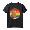 Divertente Vintage Tramonto Chausie Cat Maglietta - Regalo Divertente per Amanti dei Gatti - Ideale per Amici e Familiari