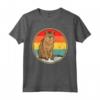 Divertente Vintage Tramonto Chausie Cat Maglietta - Regalo Divertente per Amanti dei Gatti - Ideale per Amici e Familiari