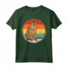 Divertente Vintage Tramonto Chausie Cat Maglietta - Regalo Divertente per Amanti dei Gatti - Ideale per Amici e Familiari