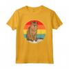 Divertente Vintage Tramonto Chausie Cat Maglietta - Regalo Divertente per Amanti dei Gatti - Ideale per Amici e Familiari