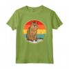 Divertente Vintage Tramonto Chausie Cat Maglietta - Regalo Divertente per Amanti dei Gatti - Ideale per Amici e Familiari