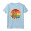 Divertente Vintage Tramonto Chausie Cat Maglietta - Regalo Divertente per Amanti dei Gatti - Ideale per Amici e Familiari