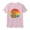 Divertente Vintage Tramonto Chausie Cat Maglietta - Regalo Divertente per Amanti dei Gatti - Ideale per Amici e Familiari