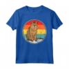 Divertente Vintage Tramonto Chausie Cat Maglietta - Regalo Divertente per Amanti dei Gatti - Ideale per Amici e Familiari