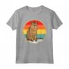 Divertente Vintage Tramonto Chausie Cat Maglietta - Regalo Divertente per Amanti dei Gatti - Ideale per Amici e Familiari