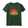Chausie - Gatto Tramonto Retrò Vintage Design Mamma Papà Bambini Maglietta - Regalo Unico per Amanti dei Gatti Chausie
