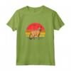 Chausie - Gatto Tramonto Retrò Vintage Design Mamma Papà Bambini Maglietta - Regalo Unico per Amanti dei Gatti Chausie