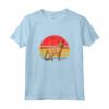 Chausie - Gatto Tramonto Retrò Vintage Design Mamma Papà Bambini Maglietta - Regalo Unico per Amanti dei Gatti Chausie