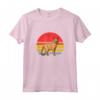 Chausie - Gatto Tramonto Retrò Vintage Design Mamma Papà Bambini Maglietta - Regalo Unico per Amanti dei Gatti Chausie