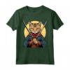 Gatto giapponese Ninja Kawaii Chausie Cat Samurai Maglietta - Design Unico per Amanti dei Gatti e della Cultura Giapponese