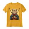 Gatto giapponese Ninja Kawaii Chausie Cat Samurai Maglietta - Design Unico per Amanti dei Gatti e della Cultura Giapponese