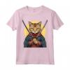 Gatto giapponese Ninja Kawaii Chausie Cat Samurai Maglietta - Design Unico per Amanti dei Gatti e della Cultura Giapponese
