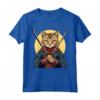 Gatto giapponese Ninja Kawaii Chausie Cat Samurai Maglietta - Design Unico per Amanti dei Gatti e della Cultura Giapponese