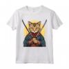 Gatto giapponese Ninja Kawaii Chausie Cat Samurai Maglietta - Design Unico per Amanti dei Gatti e della Cultura Giapponese