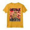 Divertente Retro Giapponese Catzilla Chausie Cat Maglietta - Regalo per Amanti dei Gatti e Appassionati di Animali Domestici
