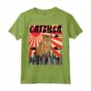 Divertente Retro Giapponese Catzilla Chausie Cat Maglietta - Regalo per Amanti dei Gatti e Appassionati di Animali Domestici