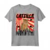 Divertente Retro Giapponese Catzilla Chausie Cat Maglietta - Regalo per Amanti dei Gatti e Appassionati di Animali Domestici