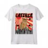 Divertente Retro Giapponese Catzilla Chausie Cat Maglietta - Regalo per Amanti dei Gatti e Appassionati di Animali Domestici