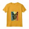 Chausie Cat Ritratto Vintage Style Mamma Papà Maglietta con Collo a V - Regalo Unico per Amanti dei Gatti - Ideale per Natale, Ringraziamento o Compleanni