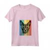 Chausie Cat Ritratto Vintage Style Mamma Papà Maglietta con Collo a V - Regalo Unico per Amanti dei Gatti - Ideale per Natale, Ringraziamento o Compleanni