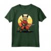 Samurai Chausie Cat Giapponese Kawaii Ninja Cat Maglietta - Design Unico per Amanti dei Gatti e della Cultura Giapponese