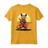 Samurai Chausie Cat Giapponese Kawaii Ninja Cat Maglietta - Design Unico per Amanti dei Gatti e della Cultura Giapponese