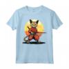 Samurai Chausie Cat Giapponese Kawaii Ninja Cat Maglietta - Design Unico per Amanti dei Gatti e della Cultura Giapponese