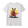 Samurai Chausie Cat Giapponese Kawaii Ninja Cat Maglietta - Design Unico per Amanti dei Gatti e della Cultura Giapponese