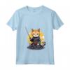 Donna Gatto giapponese Ninja Kawaii Chausie Cat Samurai Maglietta con Collo a V - Stile Unico e alla Moda - Acquista online