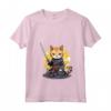 Donna Gatto giapponese Ninja Kawaii Chausie Cat Samurai Maglietta con Collo a V - Stile Unico e alla Moda - Acquista online