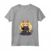 Donna Gatto giapponese Ninja Kawaii Chausie Cat Samurai Maglietta con Collo a V - Stile Unico e alla Moda - Acquista online