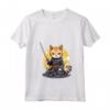 Donna Gatto giapponese Ninja Kawaii Chausie Cat Samurai Maglietta con Collo a V - Stile Unico e alla Moda - Acquista online