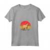 Chausie Cat Sunset Retro Vintage Design - Maglietta Mamma Papà Bambini - Ideale per Regali Unici ai Gatti Chausie