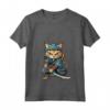 Donna Chausie Cat Giapponese Samurai Kawaii Ninja Cat Maglietta con Collo a V - Stile Giapponese Kawaii per Appassionati di Gatti e Ninja