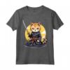 Gatto Giapponese Ninja Kawaii Chausie Cat Samurai Maglietta - Design Unico per Amanti della Cultura Giapponese e Gatti
