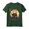 Gatto Giapponese Ninja Kawaii Chausie Cat Samurai Maglietta - Design Unico per Amanti della Cultura Giapponese e Gatti