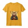 Donna Gatto Giapponese Ninja Kawaii Chausie Cat Samurai Maglietta con Collo a V - Design Vivido e Intricato - Perfetto per Appassionati di Gatti e Cultura Giapponese