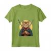 Donna Gatto Giapponese Ninja Kawaii Chausie Cat Samurai Maglietta con Collo a V - Design Vivido e Intricato - Perfetto per Appassionati di Gatti e Cultura Giapponese