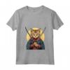 Donna Gatto Giapponese Ninja Kawaii Chausie Cat Samurai Maglietta con Collo a V - Design Vivido e Intricato - Perfetto per Appassionati di Gatti e Cultura Giapponese