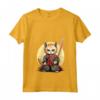 Donna Samurai Gatto Giapponese Kawaii Ninja Chausie Cat Maglietta con Collo a V - Design Intricato per Appassionati di Gatti e Cultura Giapponese