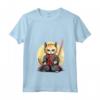 Donna Samurai Gatto Giapponese Kawaii Ninja Chausie Cat Maglietta con Collo a V - Design Intricato per Appassionati di Gatti e Cultura Giapponese